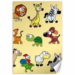 Group Of Animals Graphic Canvas 12  X 18   by Sapixe