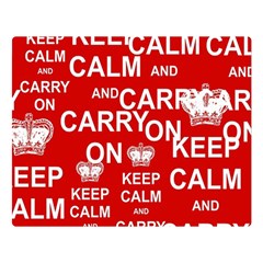 Keep Calm And Carry On Double Sided Flano Blanket (large)  by Sapixe