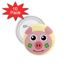 Luck Lucky Pig Pig Lucky Charm 1 75  Buttons (10 Pack) by Sapixe