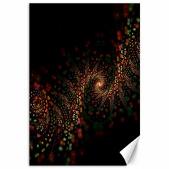 Multicolor Fractals Digital Art Design Canvas 12  X 18   by Sapixe