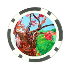 Coral Tree Blooming Poker Chip Card Guard by bestdesignintheworld