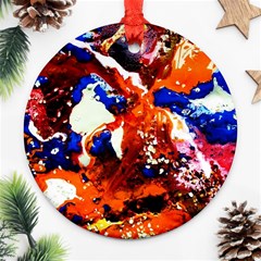 Smashed Butterfly 1 Round Ornament (two Sides) by bestdesignintheworld