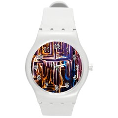 Ceramics Of Ancient Land 9 Round Plastic Sport Watch (m) by bestdesignintheworld