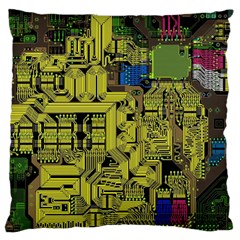 Technology Circuit Board Large Cushion Case (one Side) by Sapixe