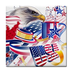 United States Of America Usa  Images Independence Day Tile Coasters by Sapixe