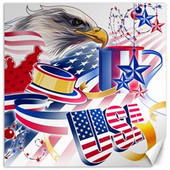 United States Of America Usa  Images Independence Day Canvas 12  X 12   by Sapixe