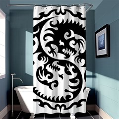 Ying Yang Tattoo Shower Curtain 36  X 72  (stall)  by Sapixe