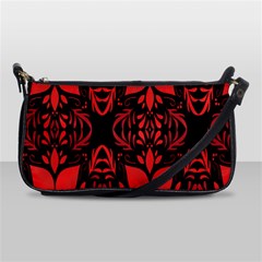 Christmas Red And Black Background Shoulder Clutch Bags by Sapixe