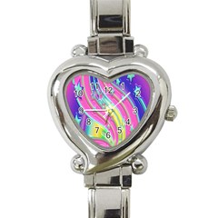 Star Christmas Pattern Texture Heart Italian Charm Watch by Sapixe