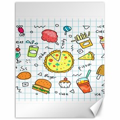 Colorful Doodle Soda Cartoon Set Canvas 12  X 16   by Sapixe