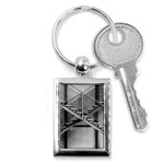 Architecture Stairs Steel Abstract Key Chains (Rectangle)  Front