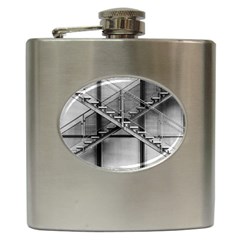 Architecture Stairs Steel Abstract Hip Flask (6 Oz) by Sapixe