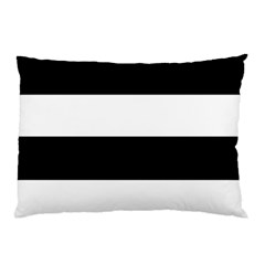 Black And White Striped Pattern Stripes Horizontal Pillow Case by yoursparklingshop