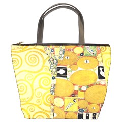 The Embrace - Gustav Klimt Bucket Bags by Valentinaart