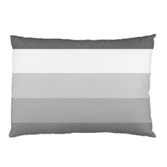 Elegant Shades Of Gray Stripes Pattern Striped Pillow Case by yoursparklingshop