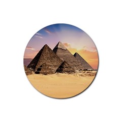 Ancient Archeology Architecture Rubber Coaster (round)  by Modern2018