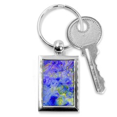 Abstract Blue Texture Pattern Key Chains (rectangle)  by Simbadda