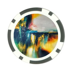 Art Painting Abstract Yangon Poker Chip Card Guard by Simbadda