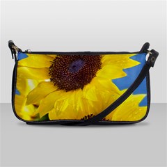 Sunflower Floral Yellow Blue Sky Flowers Photography Shoulder Clutch Bags by yoursparklingshop