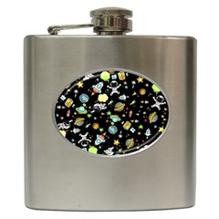 Space Pattern Hip Flask (6 Oz) by Valentinaart