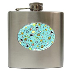 Space Pattern Hip Flask (6 Oz) by Valentinaart