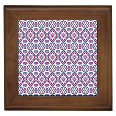 Colorful Folk Pattern Framed Tiles by dflcprints