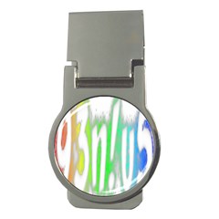 Genius Funny Typography Bright Rainbow Colors Money Clips (round)  by yoursparklingshop