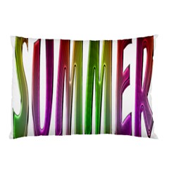 Summer Colorful Rainbow Typography Pillow Case by yoursparklingshop