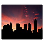 Skyline Panoramic City Architecture Double Sided Flano Blanket (Small)  50 x40  Blanket Front