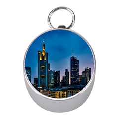 Frankfurt Germany Panorama City Mini Silver Compasses by Simbadda