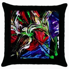 Lillies In Terracota Vase Throw Pillow Case (black) by bestdesignintheworld