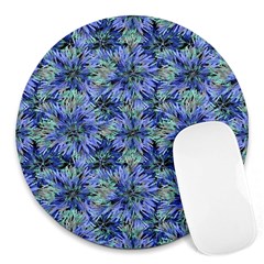 Modern Nature Print Pattern 7200 Round Mousepads by dflcprints