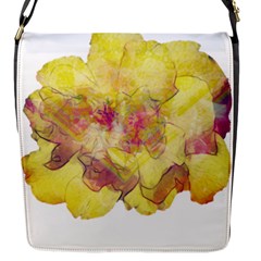 Yellow Rose Flap Messenger Bag (s) by aumaraspiritart