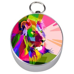 Animal Colorful Decoration Lion Silver Compasses by Simbadda