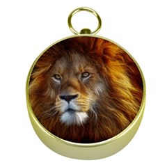 Fractalius Big Cat Animal Gold Compasses by Simbadda