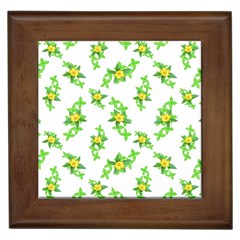 Airy Floral Pattern Framed Tiles by dflcprints