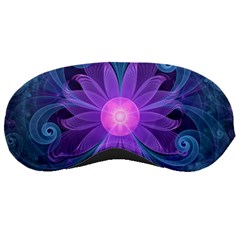 Blown Glass Flower Of An Electricblue Fractal Iris Sleeping Masks by jayaprime