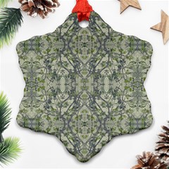 Modern Noveau Floral Collage Pattern Ornament (snowflake) by dflcprints