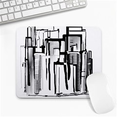 Black And White City Large Mousepads by digitaldivadesigns