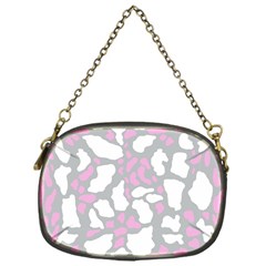 Pink Grey White Cow Print Chain Purses (one Side)  by LoolyElzayat