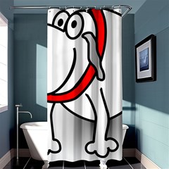 Dog Animal Pet Grin Sit Happy Shower Curtain 36  X 72  (stall)  by Nexatart