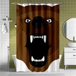 Bear Brown Set Paw Isolated Icon Shower Curtain 48  x 72  (Small)  Curtain(48  X 72 ) - 42.18 x64.8  Curtain(48  X 72 )