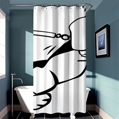 Dog Leash Lead Running Animal Shower Curtain 36  X 72  (stall)  by Nexatart