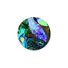 Lilac And Lillies 1 Golf Ball Marker by bestdesignintheworld