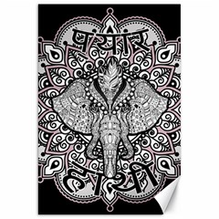 Ornate Hindu Elephant  Canvas 20  X 30   by Valentinaart