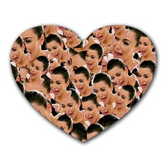 Crying Kim Kardashian Heart Mousepads by Valentinaart