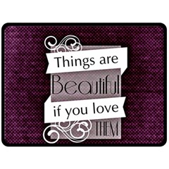 Beautiful Things Encourage Double Sided Fleece Blanket (large)  by Sapixe