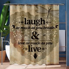 Motivational Calligraphy Grunge Shower Curtain 60  X 72  (medium)  by Sapixe