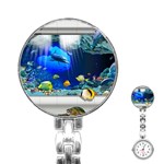 Dolphin Art Creation Natural Water Stainless Steel Nurses Watch Front