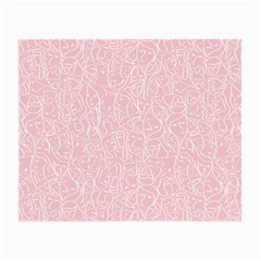 Elios Shirt Faces In White Outlines On Pale Pink Cmbyn Small Glasses Cloth (2-side) by PodArtist